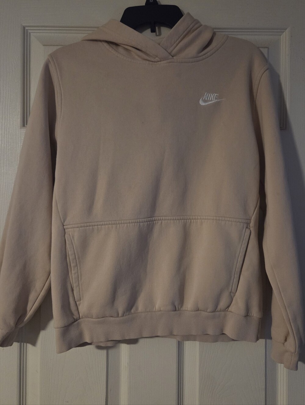 Nike Teen - Cream Crewneck Hoodie with White Swoosh XL - View Measurements